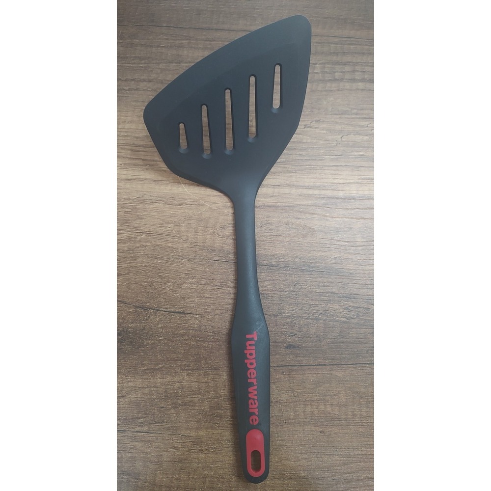 Tupperware Black Nylon Angled Extra Wide Spatula Flipper Turner 6782A-32